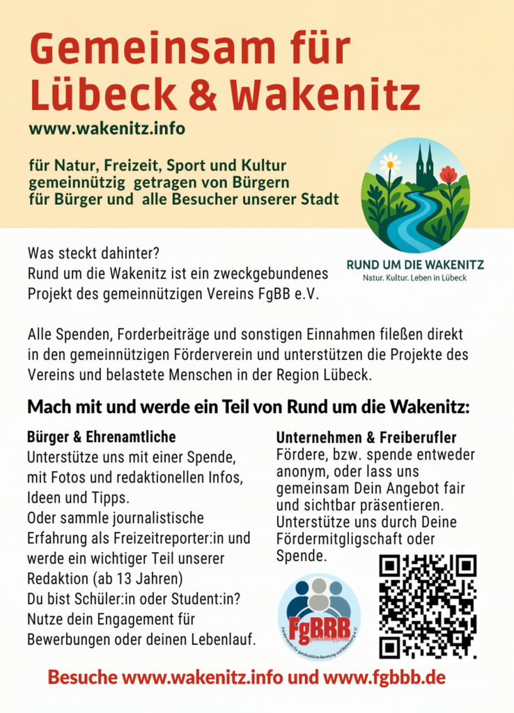 Aktueller Flyer von Rund um die Wakenitz für alle die mitmachen möchten...Rückseite