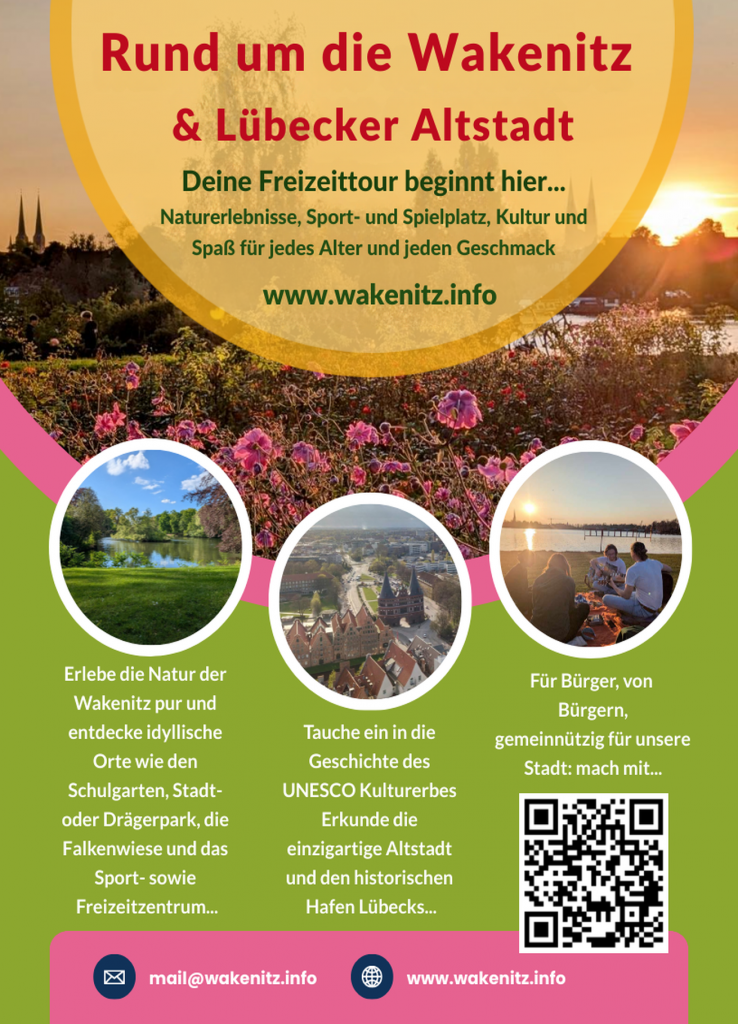 Aktueller Flyer von Rund um die Wakenitz für alle die mitmachen möchten...Vorderseite