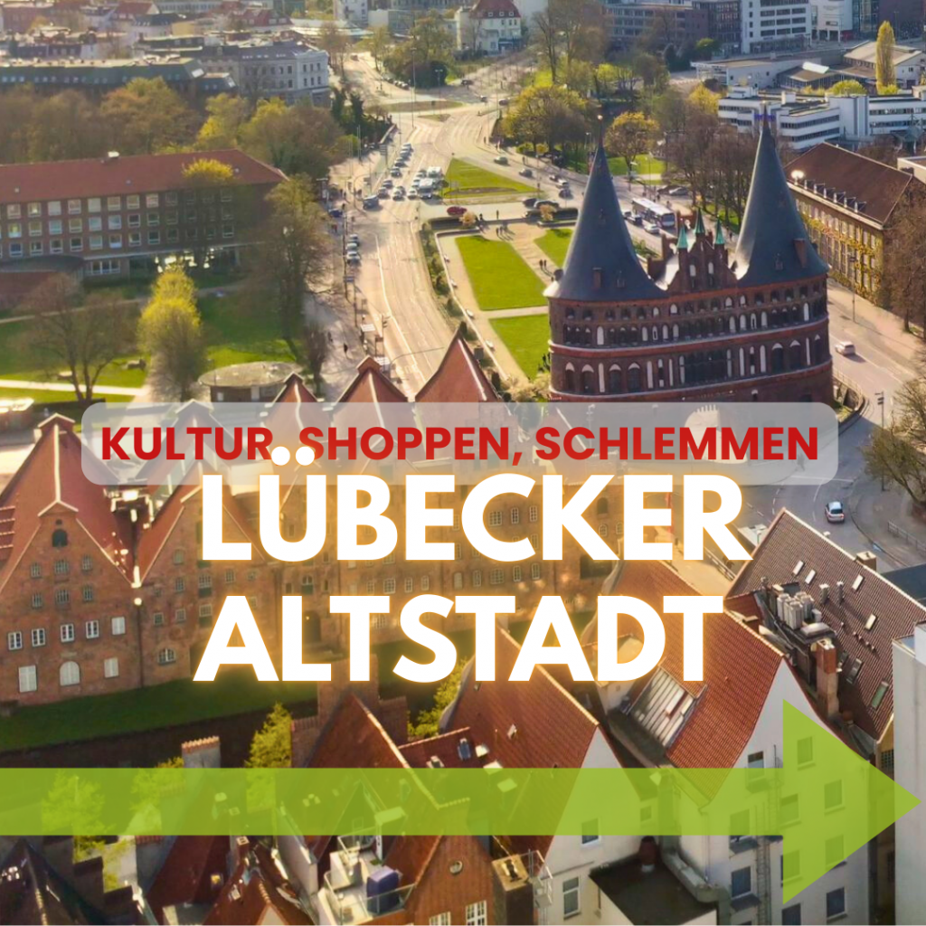 Wegweiser mit Link zu allen wichtigen Informationen und wunderschönen Bildern der Lübecker Altstadtinsel.