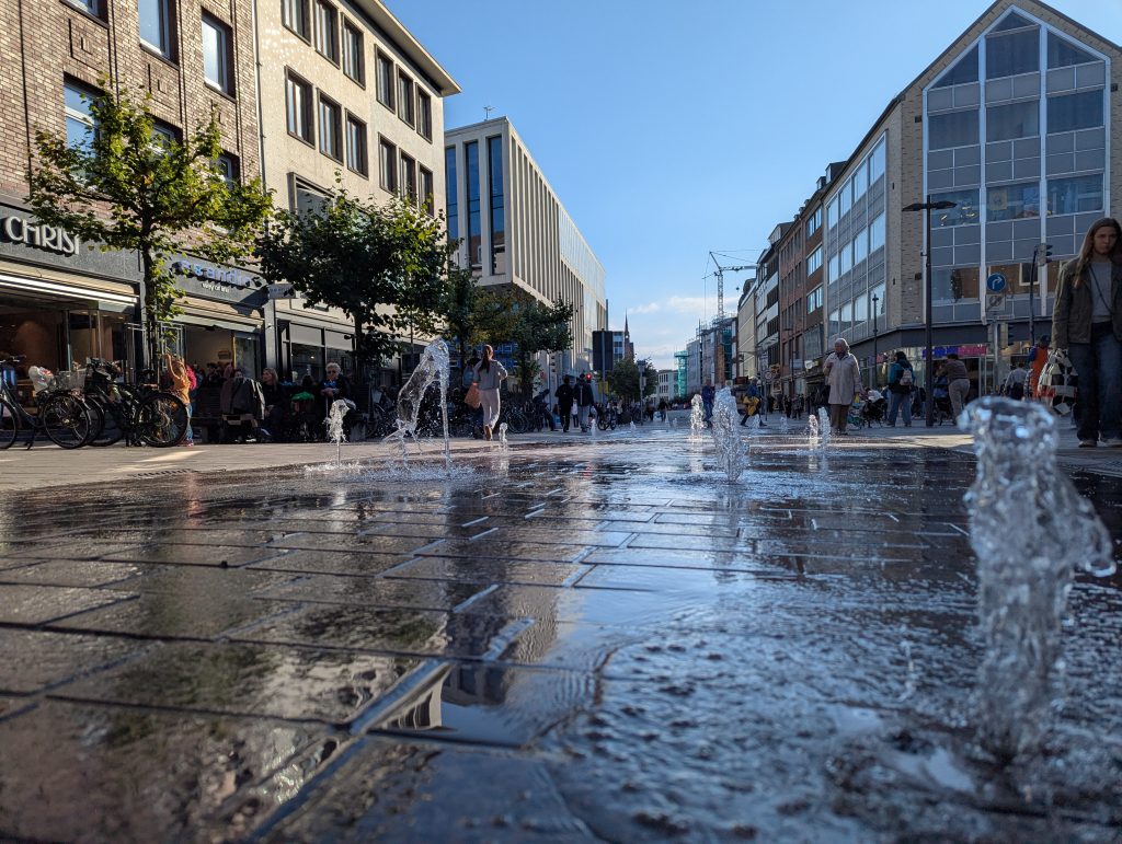 Bild zeigt Springbrunnen in der Breiten Straße in Lübeck