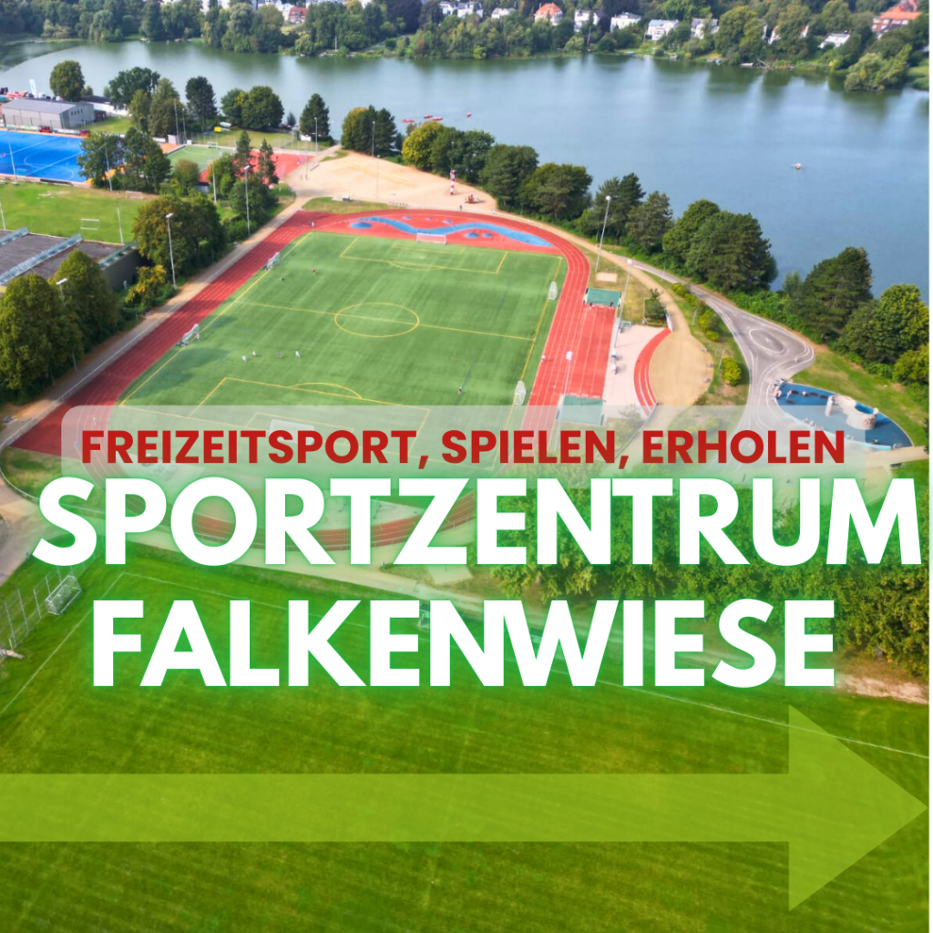 Wegweiser mit Link zu allen Informationen und den schönsten Bildern des Sportzentrum Falkenwiese in Lübeck.