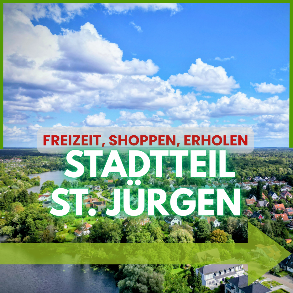 Wegweise zum Stadtteil St. Jürgen an der Wakenitz in Lübeck