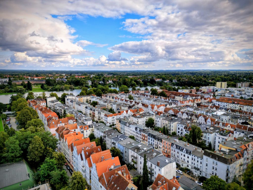Wohnviertel Hüxtertor, Wakenitz, Luftaufnahme mit Drohne