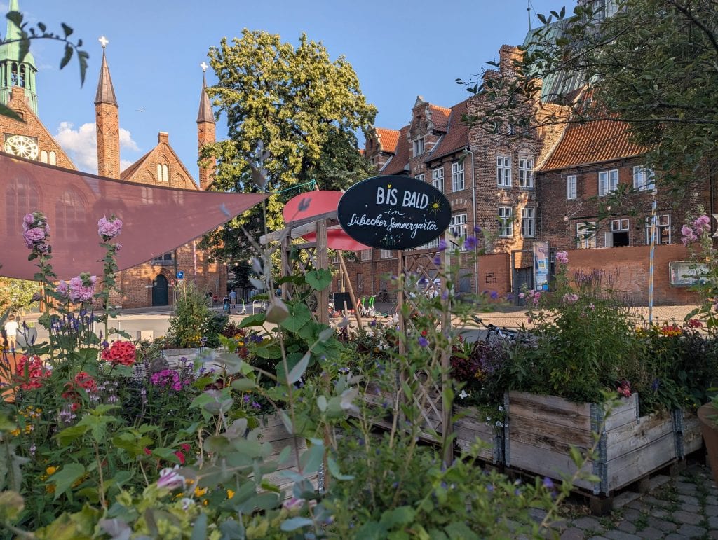 Sommergarten auf dem Koberg, Lübecker Altstadt
